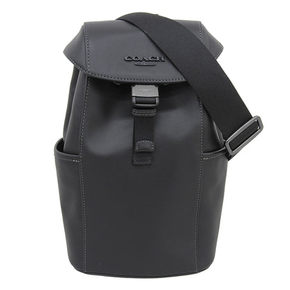 COACH コーチ 美品 レザー レーサー パック ボディバッグ メンズ ブラック CU111 ボディバッグ