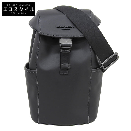 COACH コーチ 美品 レザー レーサー パック ボディバッグ メンズ ブラック CU111 ボディバッグ