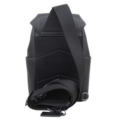 COACH コーチ 美品 レザー レーサー パック ボディバッグ メンズ ブラック CU111 ボディバッグ