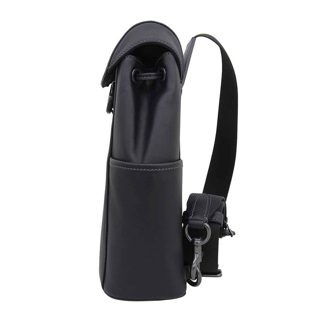 COACH コーチ 美品 レザー レーサー パック ボディバッグ メンズ ブラック CU111 ボディバッグ