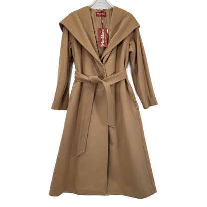 MAXMARA STUDIO 麦丝玛拉工作室 23601612396 驼色 100%羊毛 腰带大衣 大衣 美国码 6