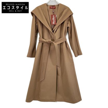 MAXMARA STUDIO 麦丝玛拉工作室 23601612396 驼色 100%羊毛 腰带大衣 大衣 美国码 6