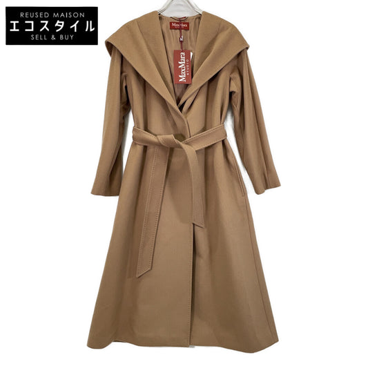 MAXMARA STUDIO マックスマーラスタジオ 23601612396 ｷｬﾒﾙ ｳｰﾙ100 ﾍﾞﾙﾃｯﾄﾞｺｰﾄ コート US　6