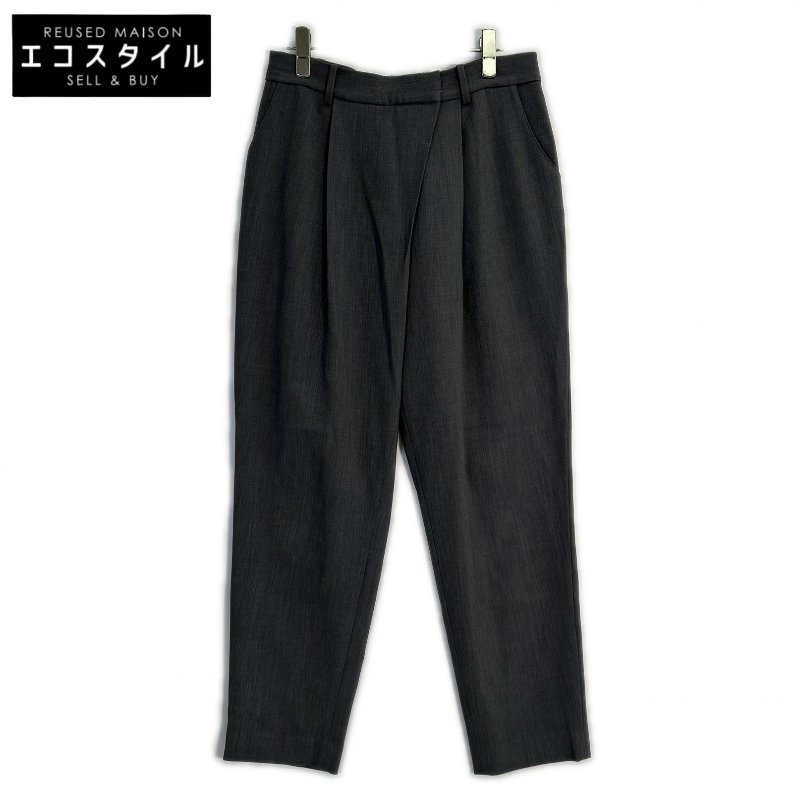 SOEJU Gray Wool-like Tuck Pants Bottoms L
