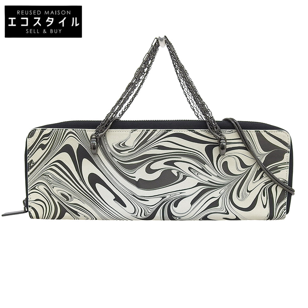 discord ディスコード マーブル模様 ウォレットバッグ ショルダーバッグ レディース ブラック×ホワイト 17SS ショルダーバッグ