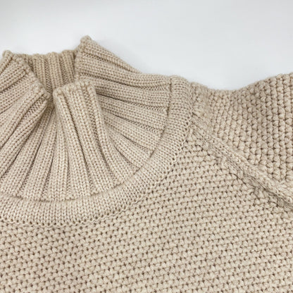 CPU0314 001048 Ivory High Neck Raglan Sleeve Knit Top 48 Men's