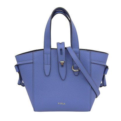 FURLA フルラ 美品 NET MINI 2WAYハンドバッグ ハンドバッグ レディース ブルー BASRFUA HSF000 ハンドバッグ