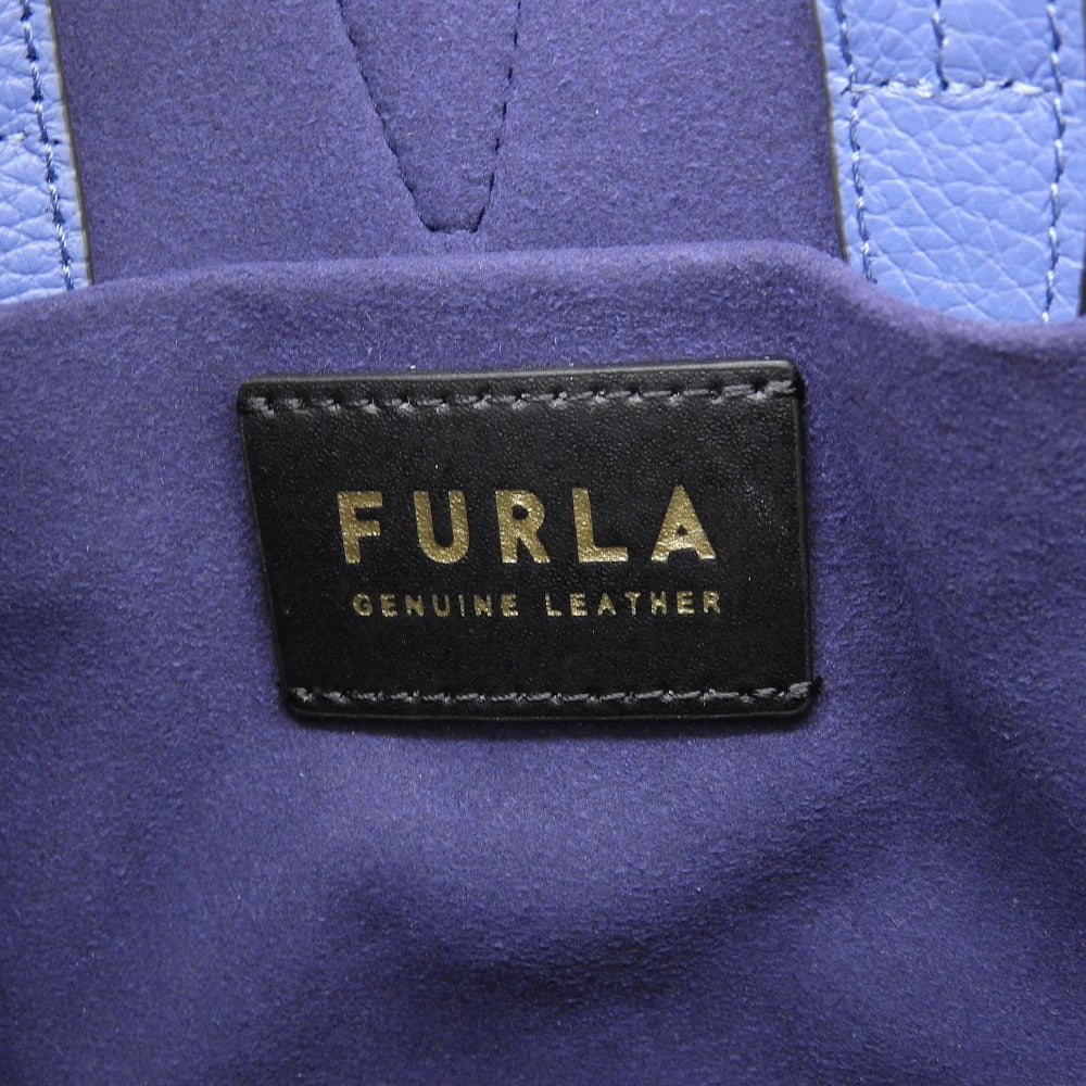 FURLA フルラ 美品 NET MINI 2WAYハンドバッグ ハンドバッグ レディース ブルー BASRFUA HSF000 ハンドバッグ