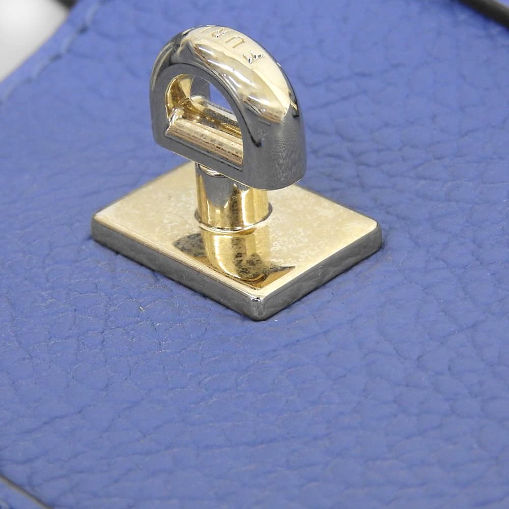 FURLA フルラ 美品 NET MINI 2WAYハンドバッグ ハンドバッグ レディース ブルー BASRFUA HSF000 ハンドバッグ