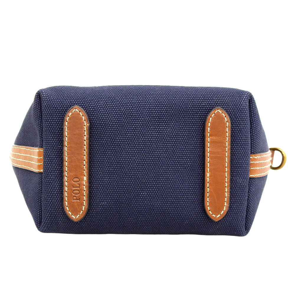 POLO RALPH LAUREN ポロ ラルフローレン 新品同様 Bellport キャンバス 2WAYショルダーバッグ ハンドバッグ レディース ネイビー ハンドバッグ
