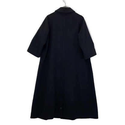 REGULATION Yohji Yamamoto FB-C81-101 24-25AW Black MELTON R-CROPPED RAGLAN SLV COAT Semi-Double Long Coat Coat