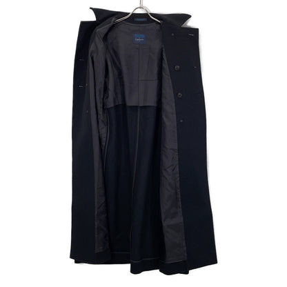 REGULATION Yohji Yamamoto FB-C81-101 24-25AW Black MELTON R-CROPPED RAGLAN SLV COAT Semi-Double Long Coat Coat