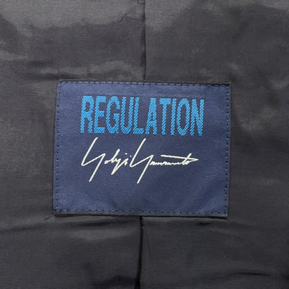 REGULATION Yohji Yamamoto FB-C81-101 24-25AW Black MELTON R-CROPPED RAGLAN SLV COAT Semi-Double Long Coat Coat