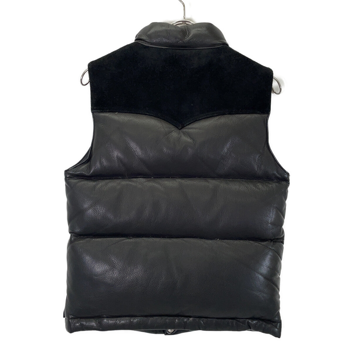 THE REAL MCCOY'S ザリアルマッコイズ MJ22119 ブラック ディアスキン×カウハイドスエード DEERSKIN DOWN BEST/ダウンベスト 34 THE REAL MCCOY'S ザリアルマッコイズ MJ22119 ﾌﾞﾗｯｸ ﾃﾞｨｱｽｷﾝ×ｶｳﾊｲﾄﾞ