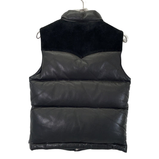 THE REAL McCOY'S MJ22119 Black Deerskin x Cowhide Suede DEERSKIN DOWN VEST 34