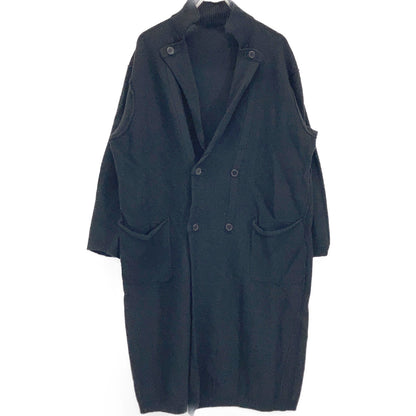 Yohji Yamamoto POUR HOMME 20AW HR-K97-475 Black Alpaca-Blend Knit Long Coat
