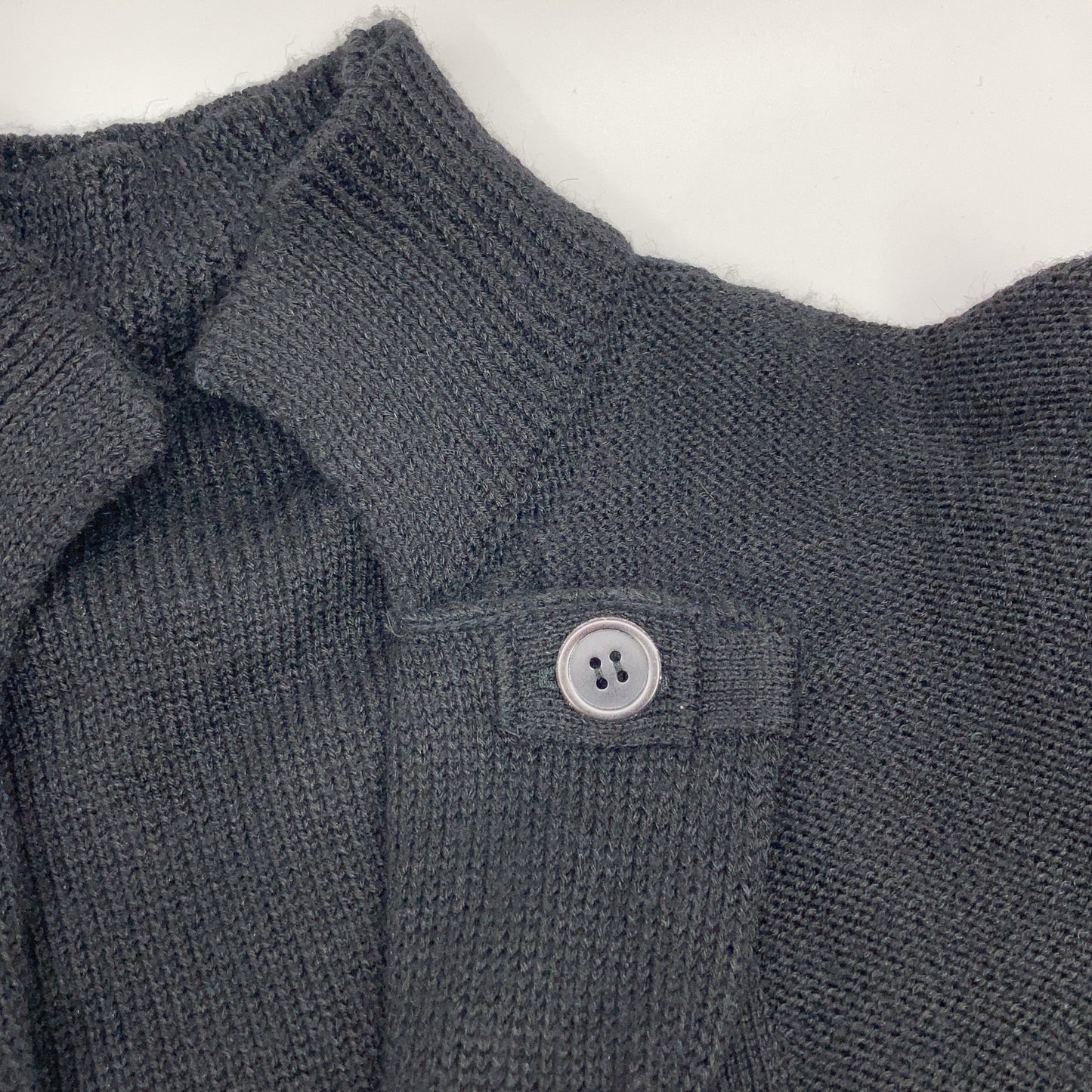 20AW HR-K97-475 Black Alpaca Blend Knit Long Coat Coat 3 Men's