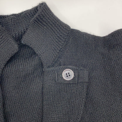 20AW HR-K97-475 Black Alpaca Blend Knit Long Coat Coat 3 Men's