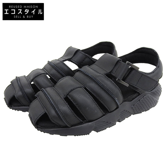 Y's Pink ワイズピンク 新品同様 レザー グルカサンダル レディース ブラック YN-E30-890 シューズ シューズ 実寸約24cm相当