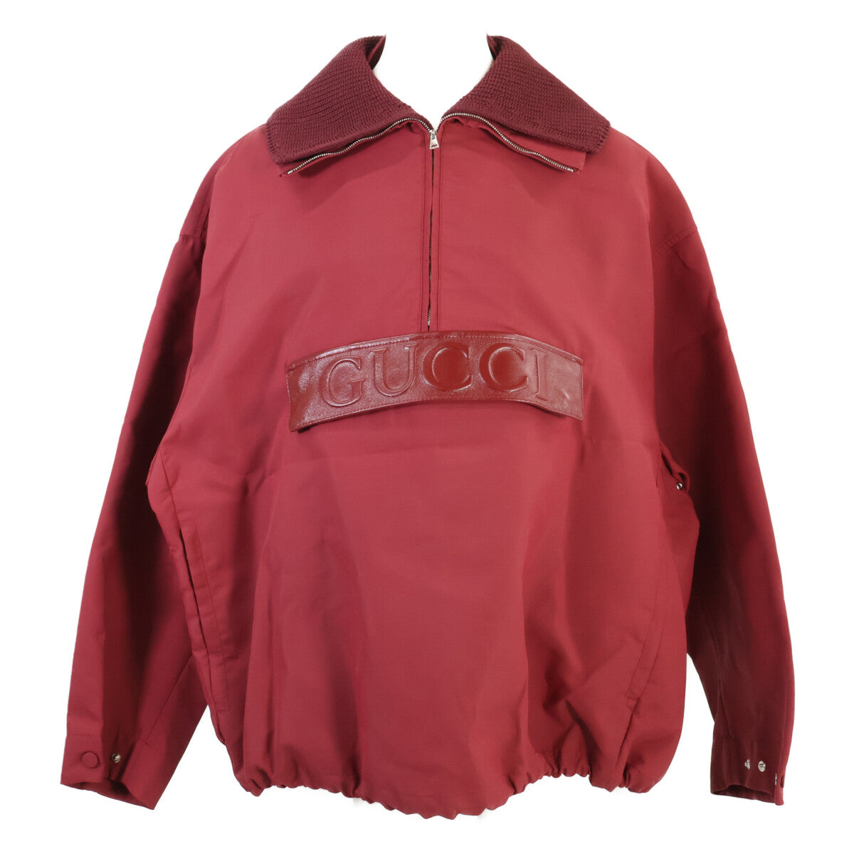 GUCCI グッチ 【新品同様/国内正規】816904 エンボス加工 ギャバジン ハーフジップ ボンバージャケット ジャケット