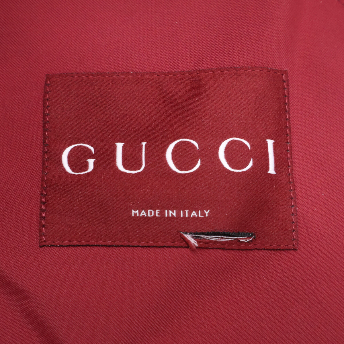 GUCCI グッチ 【新品同様/国内正規】816904 エンボス加工 ギャバジン ハーフジップ ボンバージャケット ジャケット