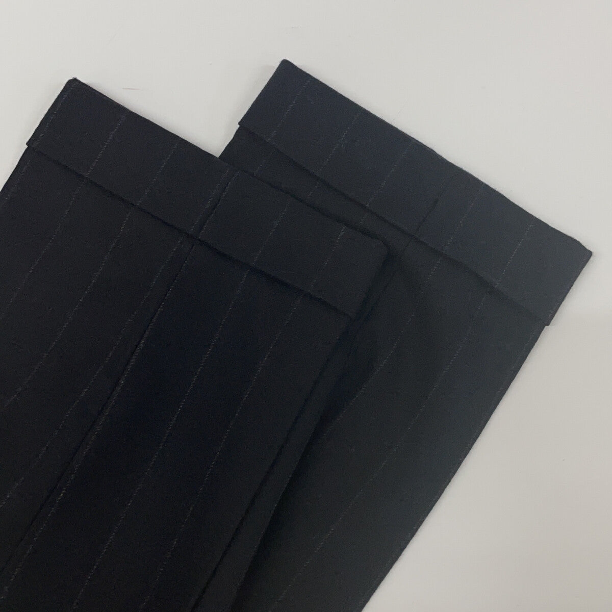 BLACK MORELLO STRIPED TAPERED SLACKS BOTTOMS 48 MENS