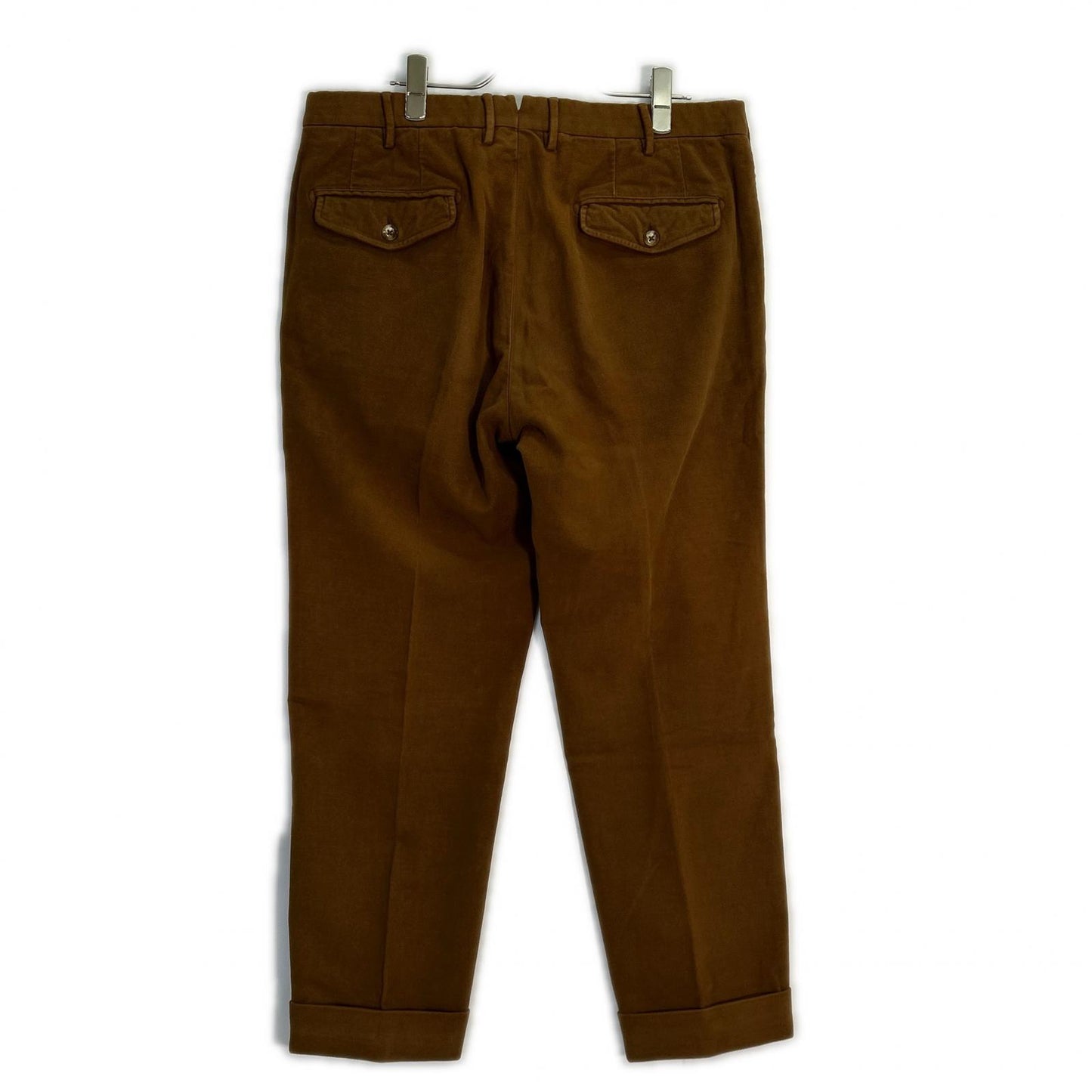 INCOTEX Brown 1-Pleat Tapered Slacks Bottoms 50