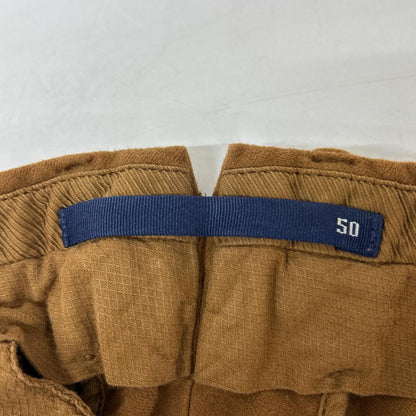INCOTEX Brown 1-Pleat Tapered Slacks Bottoms 50