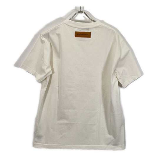 LOUIS VUITTON RM212M DT3 HLY22W 21AW White Embossed Logo Short-Sleeve Cut and Sew T-Shirt Top
