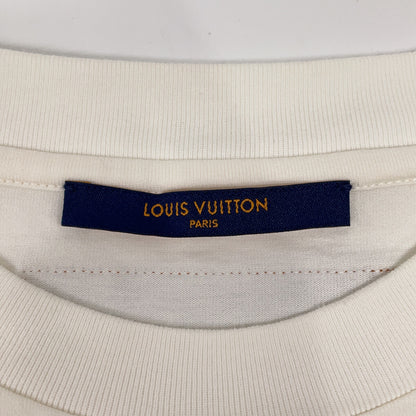 LOUIS VUITTON RM212M DT3 HLY22W 21AW White Embossed Logo Short-Sleeve Cut and Sew T-Shirt Top