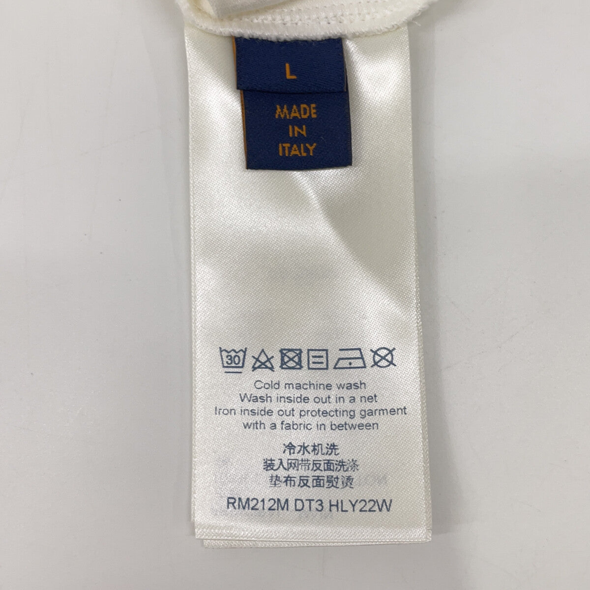 LOUIS VUITTON RM212M DT3 HLY22W 21AW White Embossed Logo Short-Sleeve Cut and Sew T-Shirt Top