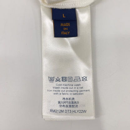 LOUIS VUITTON RM212M DT3 HLY22W 21AW White Embossed Logo Short-Sleeve Cut and Sew T-Shirt Top