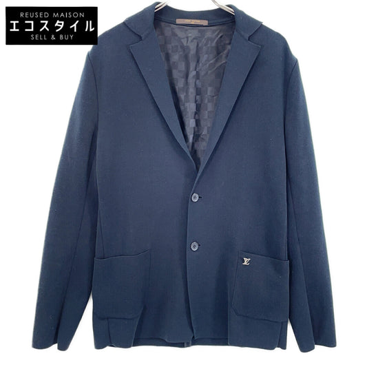 LOUIS VUITTON ルイヴィトン RM121M H1KN47MS7 12SS ブラック LVロゴ 2Bニットテーラードジャケット ジャケット