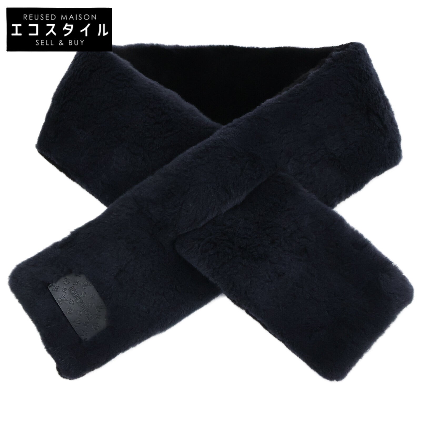 LOUIS VUITTON ルイヴィトン 美品 M71660 バイカラー シェアードミンク マフラー