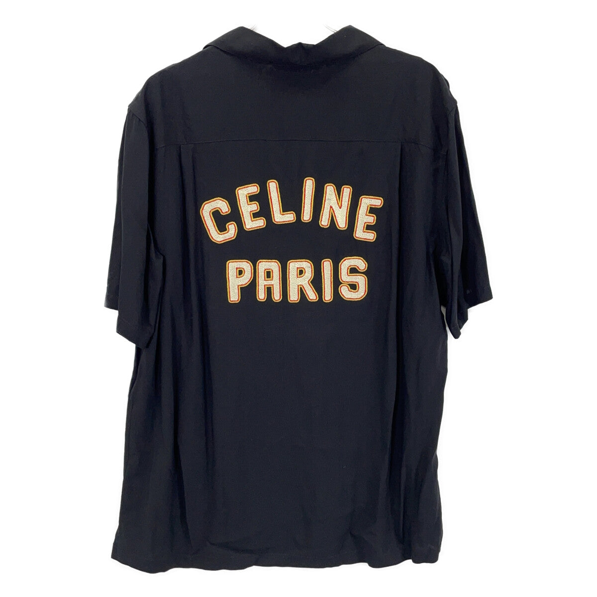 CELINE 思琳 2C84A852C 黑色 后幅Logo短袖衬衫 上衣
