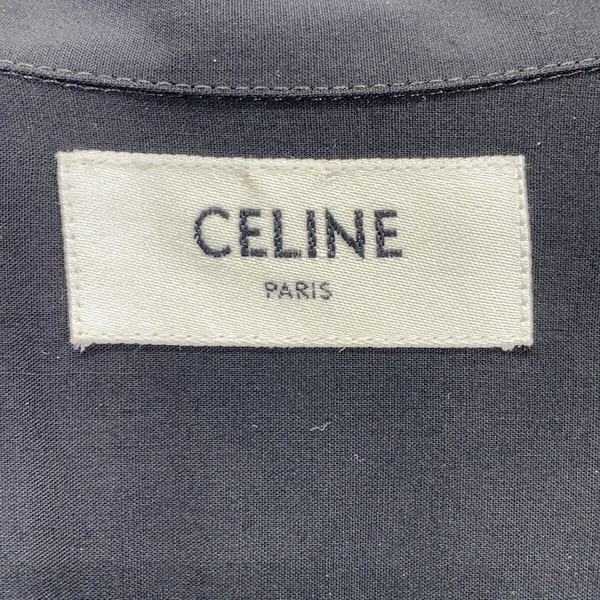 CELINE 思琳 2C84A852C 黑色 后幅Logo短袖衬衫 上衣