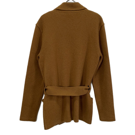 DOLCE&GABBANA ドルチェアンドガッバーナ GX642T ブラウン カシミヤ100 ショールカラーベルテッドニットカーディガン トップス
