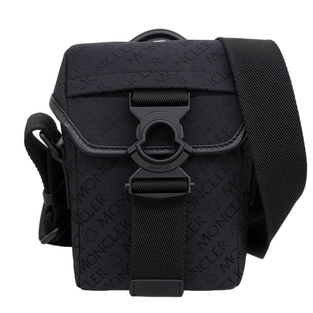MONCLER モンクレール 美品 SPREAD CROSS BODY クロスボディショルダーバッグ メンズ ブラック 22年製 ショルダーバッグ