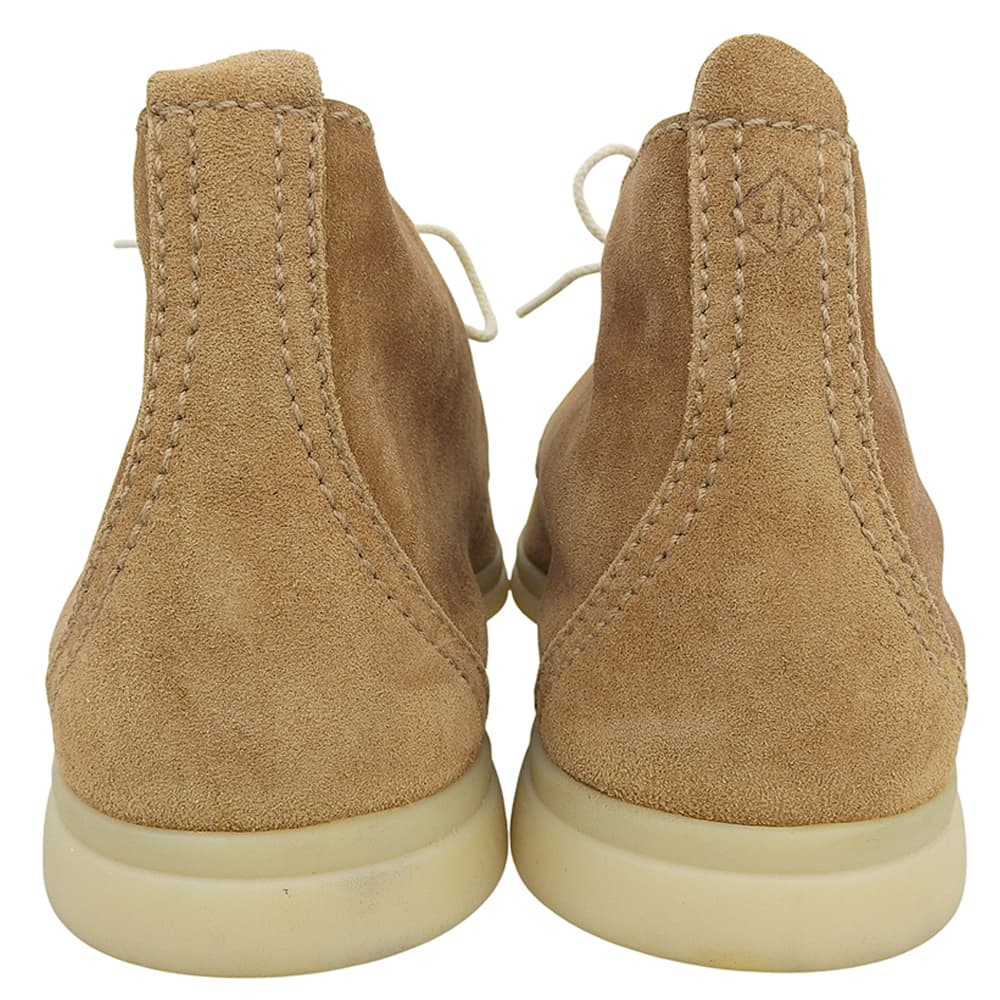 Loro Piana ロロピアーナ スエード SOFT WALK チェッカブーツ シューズ メンズ ブラウン 41 シューズ