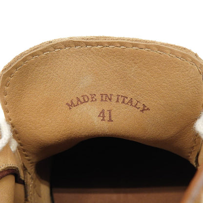 Loro Piana ロロピアーナ スエード SOFT WALK チェッカブーツ シューズ メンズ ブラウン 41 シューズ