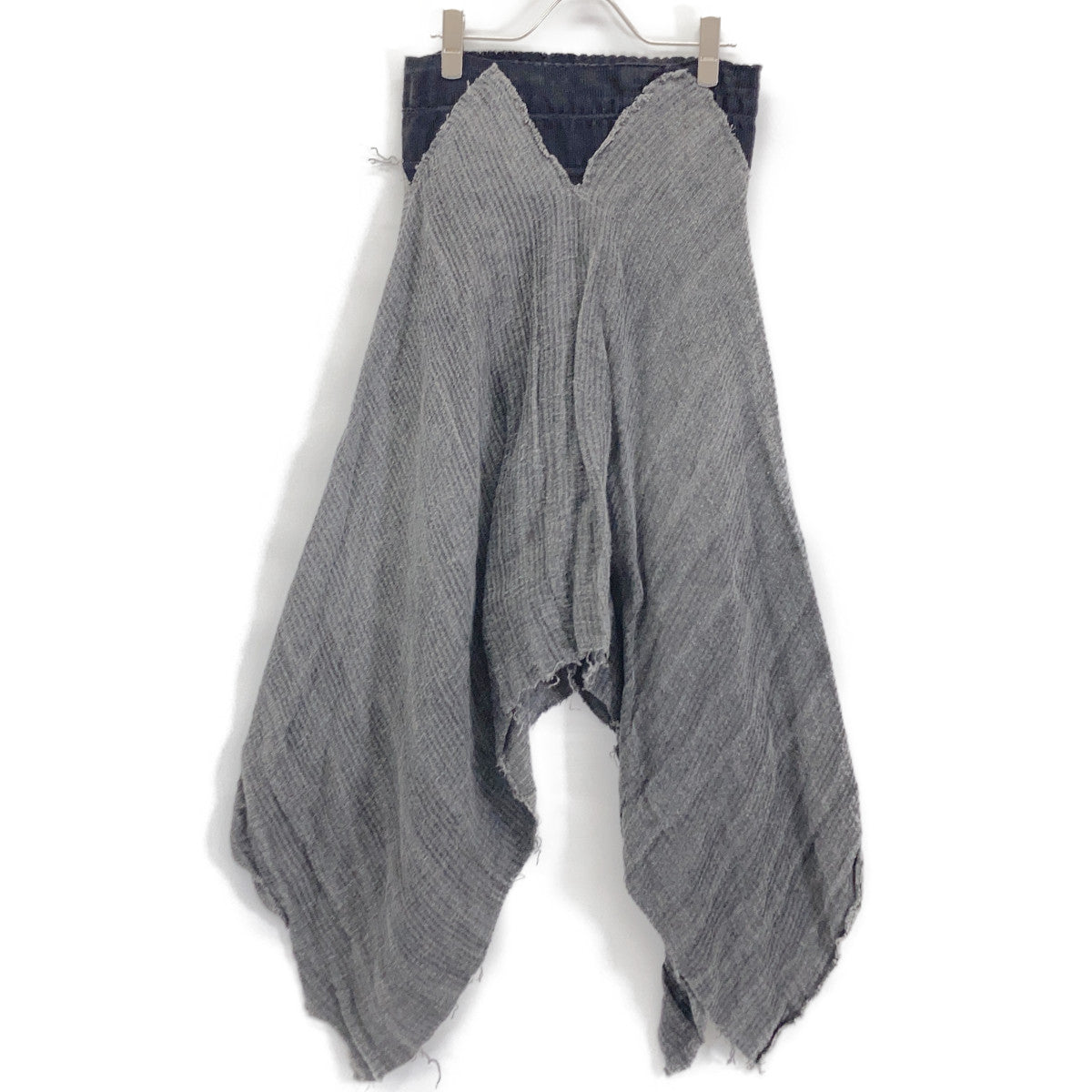 m.a+ Grey x Black Docking Cut-Off Skirt