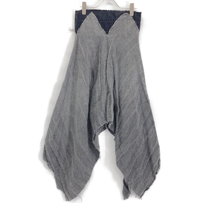 m.a+ Grey x Black Docking Cut-Off Skirt