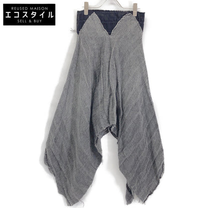 m.a+ Grey x Black Docking Cut-Off Skirt