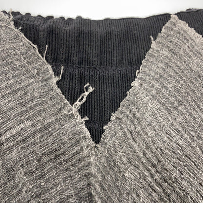 m.a+ Grey x Black Docking Cut-Off Skirt