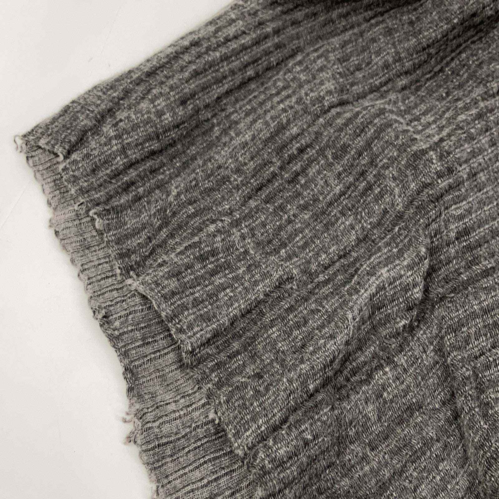 m.a+ Grey x Black Docking Cut-Off Skirt