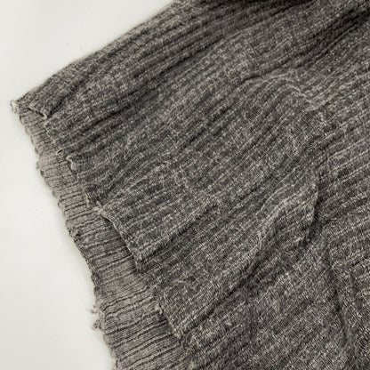 m.a+ Grey x Black Docking Cut-Off Skirt