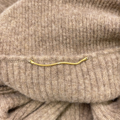 20-040-500-7010 棕色 羊毛 高领 长袖罗纹针织连衣裙 连衣裙 均码 女式