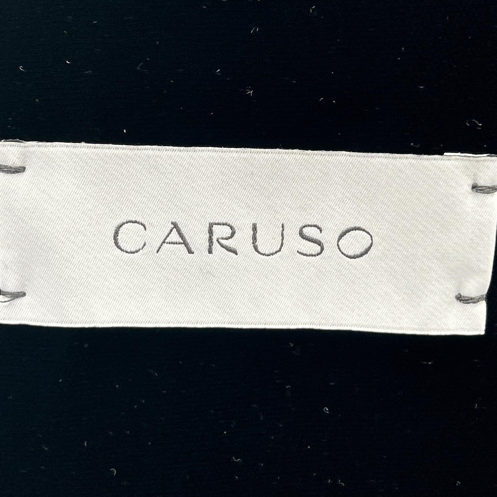 CARUSO カルーゾ 32-07-04-07010 ブラック ノーカラー 1Bベルベットジャケット ジャケット