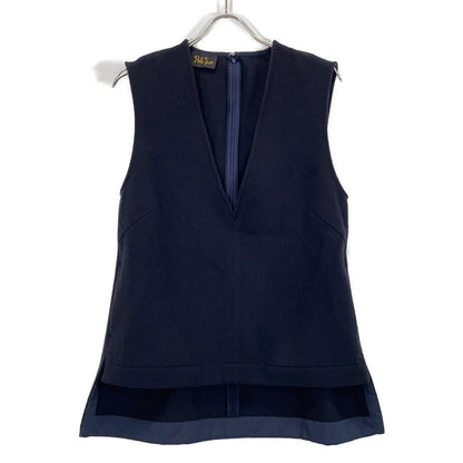 Pale Jute [Excellent condition/24AW] PJ-2024AW-02 Wool Back Zip V-Neck Vest