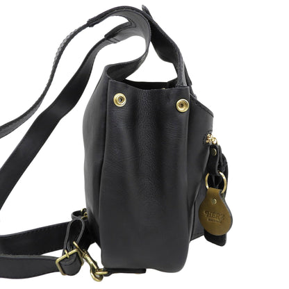 HERZ ヘルツ 着る鞄 ポケット付き S ソフトレザー リュック デイパック メンズ ブラック R-14 リュック バックパック S